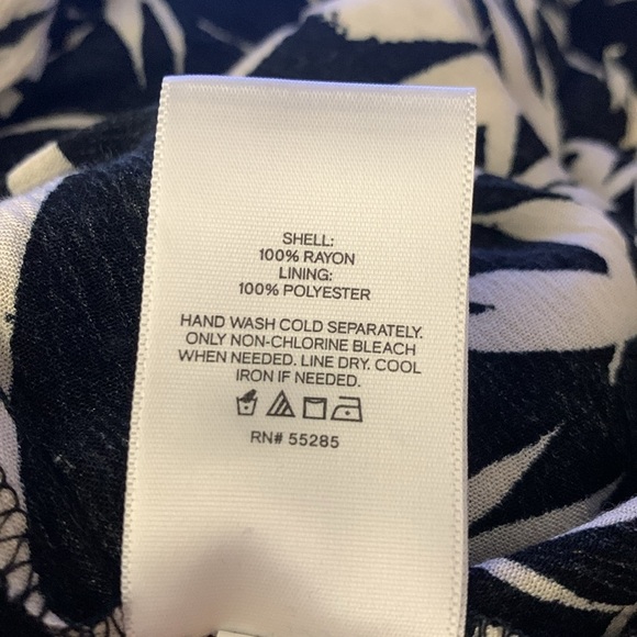 Express Black Maxi Dress with White Palm Print- NWT_-S - Picture 16 of 16